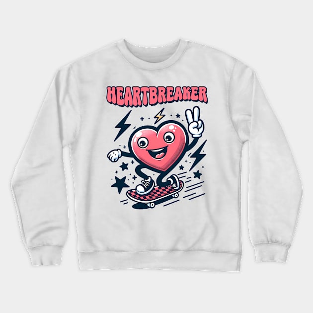 Heartbreaker Crewneck Sweatshirt by MZeeDesigns